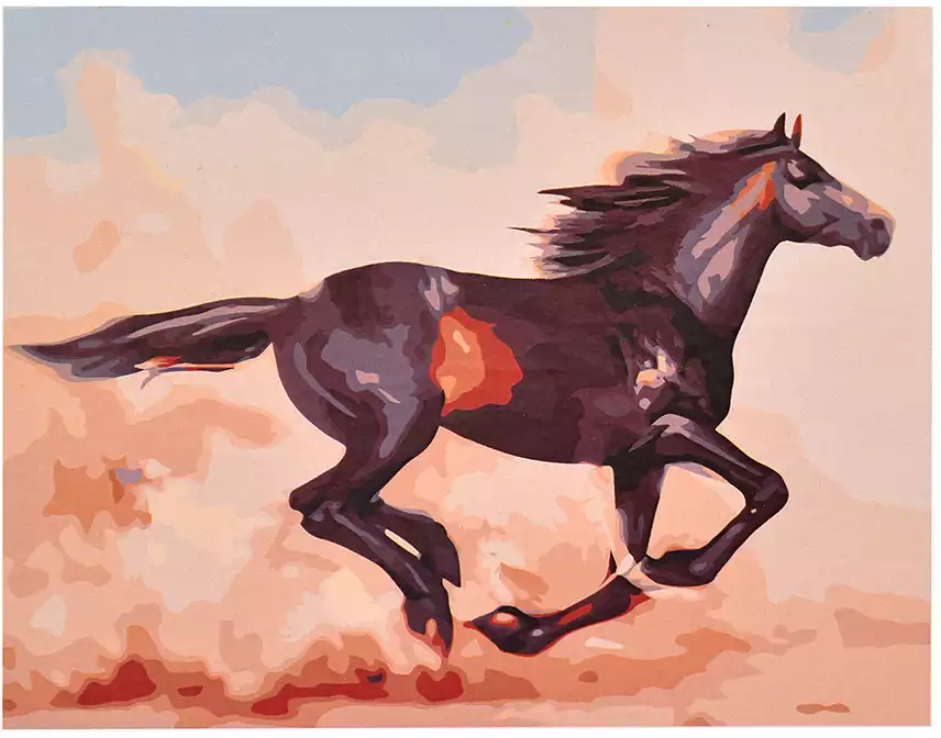 Раскраска Лошади-мустанги