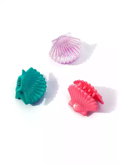 Заколка для волос краб 10 шт 1,5 см ракушки 058D-4726D