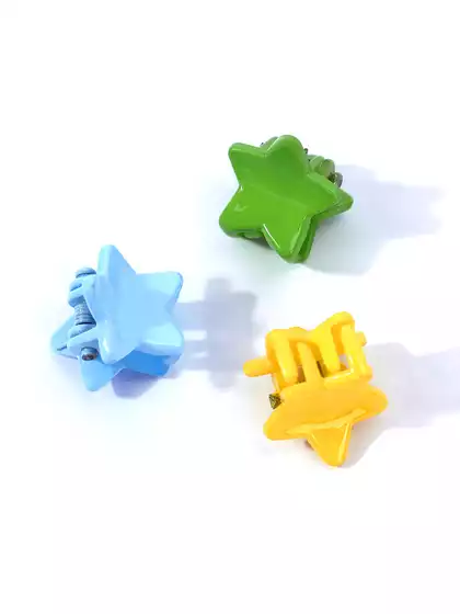 Заколка для волос краб 10 шт 1,5 см звездочки 058D-4729D