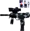 Пистолет пластмассовый UZI на аккумуляторе 2в1 999-22S 31см