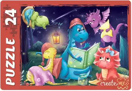 Пазлы 24 эл. Мир динозавров УК24-6660 Рыжий кот