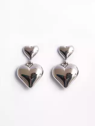 Серьги гвоздики 1 пара сердца 058D-4879D KEANU