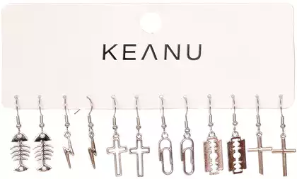 Серьги в наборе 6 пар 058D-5017D KEANU