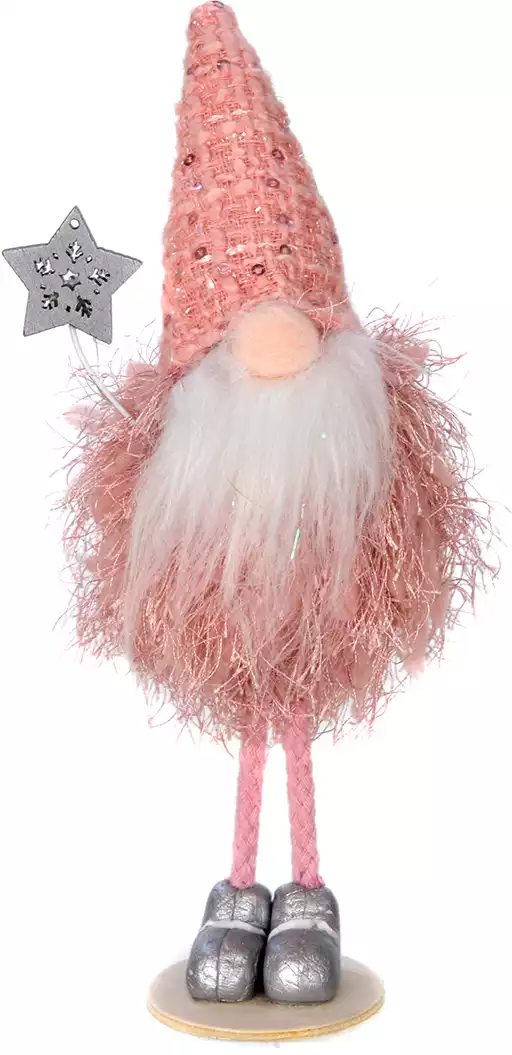 Новогодняя фигурка гномик 21*5,5 см 058D-5117D