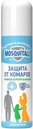 MOSQUITALL Аэрозоль Гипоаллергенная защита от комаров 150 мл