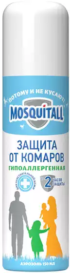 MOSQUITALL Аэрозоль Гипоаллергенная защита от комаров 150 мл