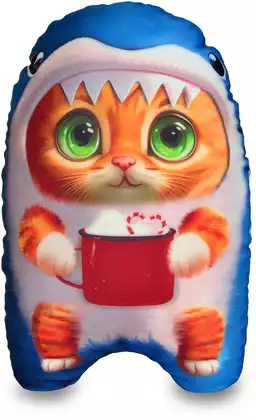 Мягкая игрушка Кот Голубая акула антистресс 30 см МТ30040Р