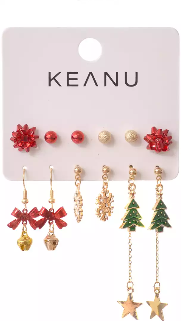 Серьги в наборе 6 пар Christmas KEANU 058D-5590D