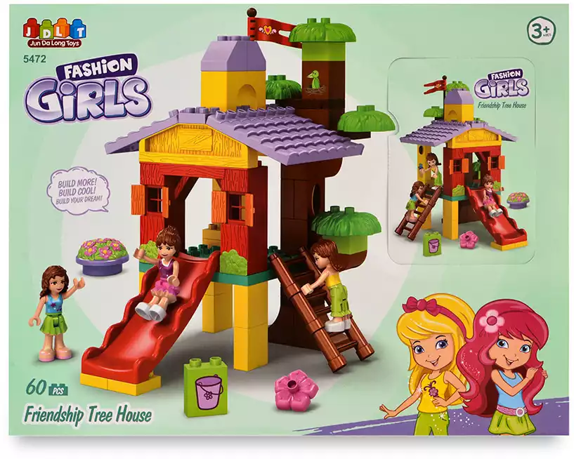 Конструктор блочный Домик на дереве 5472 60 дет. JDLT