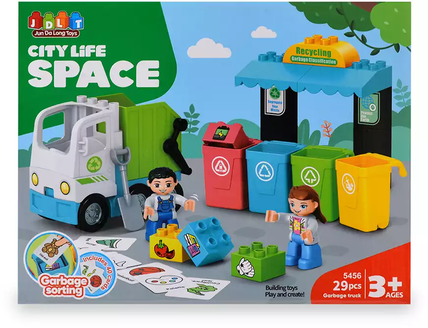 Конструктор блочный Сортировка мусора 5456 40 дет. JDLT