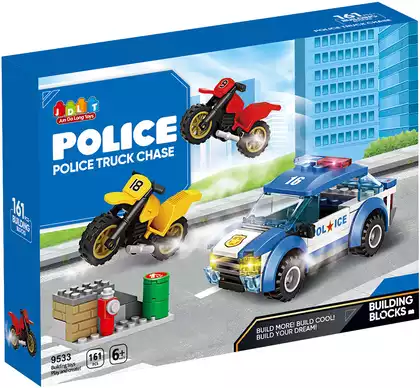 Конструктор блочный Полицейская погоня 9533 161 дет. JDLT