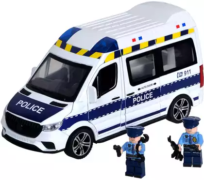Модель машины 1:24 (22см) Mercedes-Benz Sprinter 76314 свет, звук, инерция Полиция