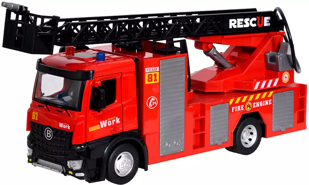 Модель машины 1:24 (27см)Пожарная машина свет, звук, инерция 87401