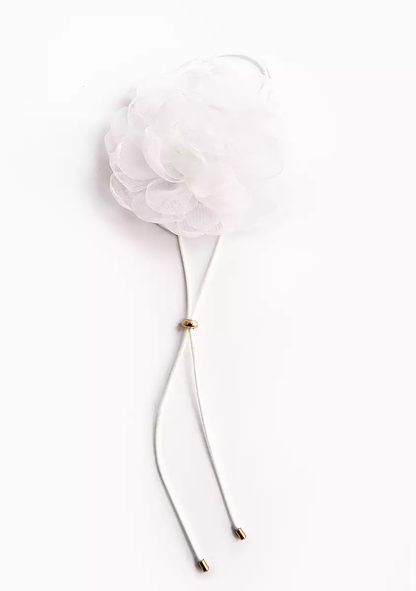 Чокер цветок белый 058D-6176D KEANU