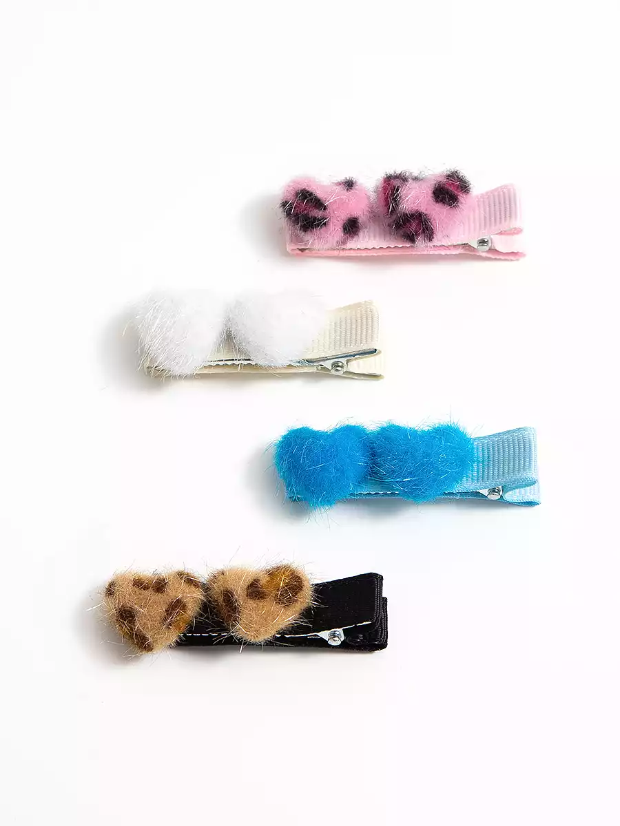 Зажим 4 шт сердца 058D-6195D-2 Vulpes