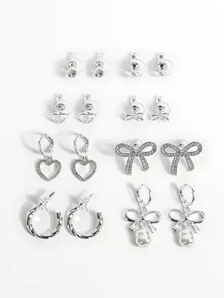 Серьги в наборе 8 пар 058D-6216D KEANU