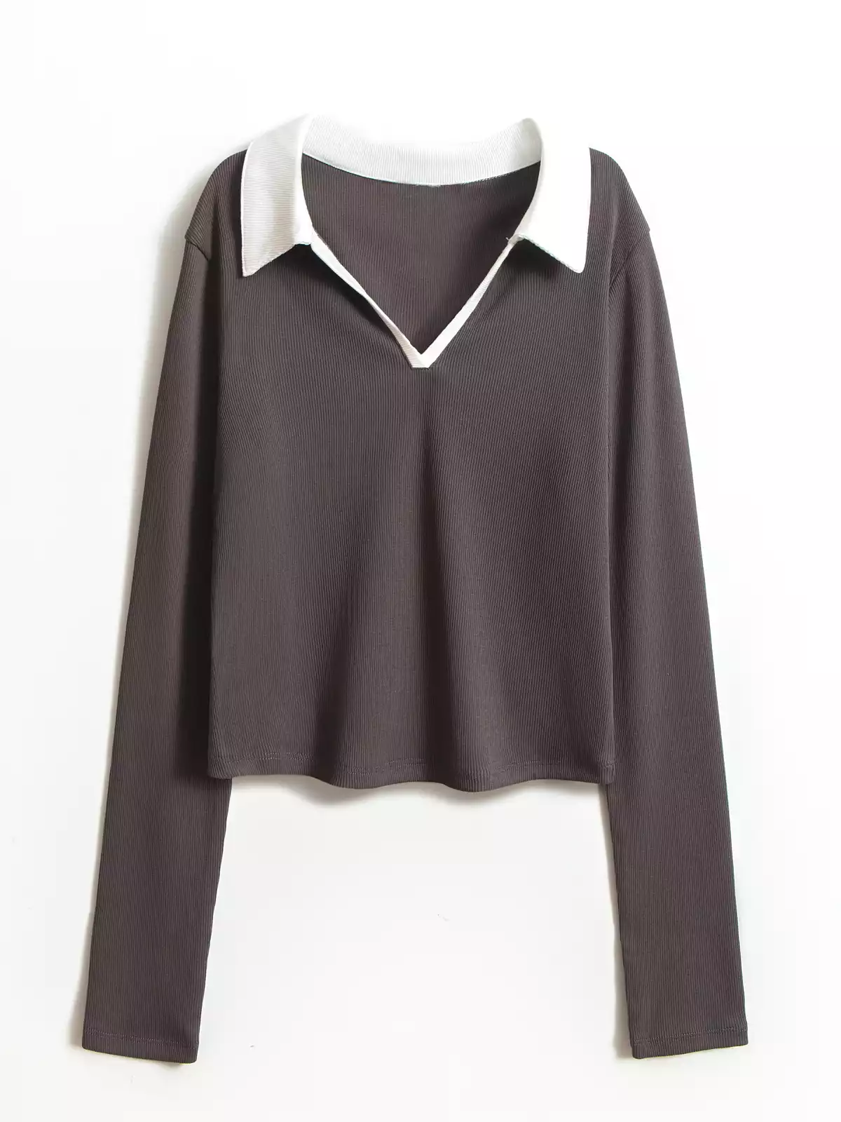 Лонгслив поло с V-образным вырезом KEANU