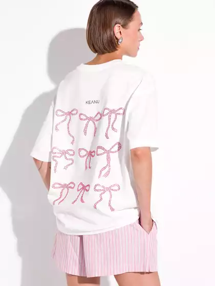 Футболка оверсайз со стразами KEANU