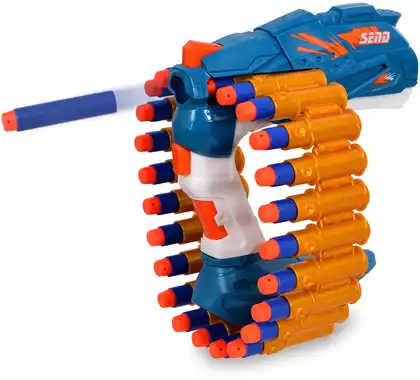 Механический бластер на руку с мягкими пулями 96873