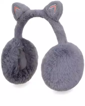 Мягкие Наушники Кошка серые 058D-6283D