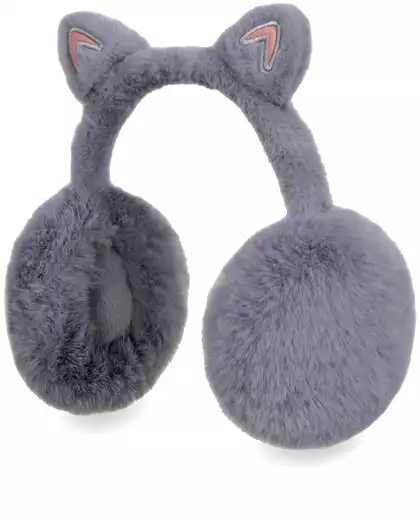 Мягкие Наушники Кошка серые 058D-6283D