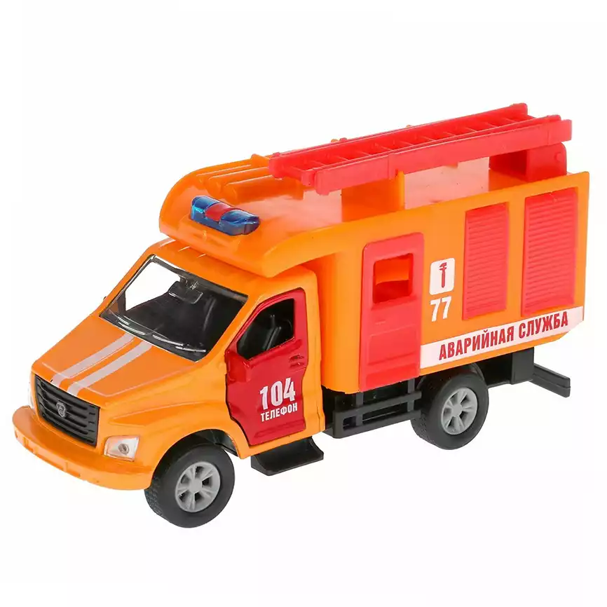 Модель машинки ГАЗОН NEXT АВАРИЙНАЯ СЛУЖБА 14,5 см инерция SB-18-29-F-1-WB ТЕХНОПАРК