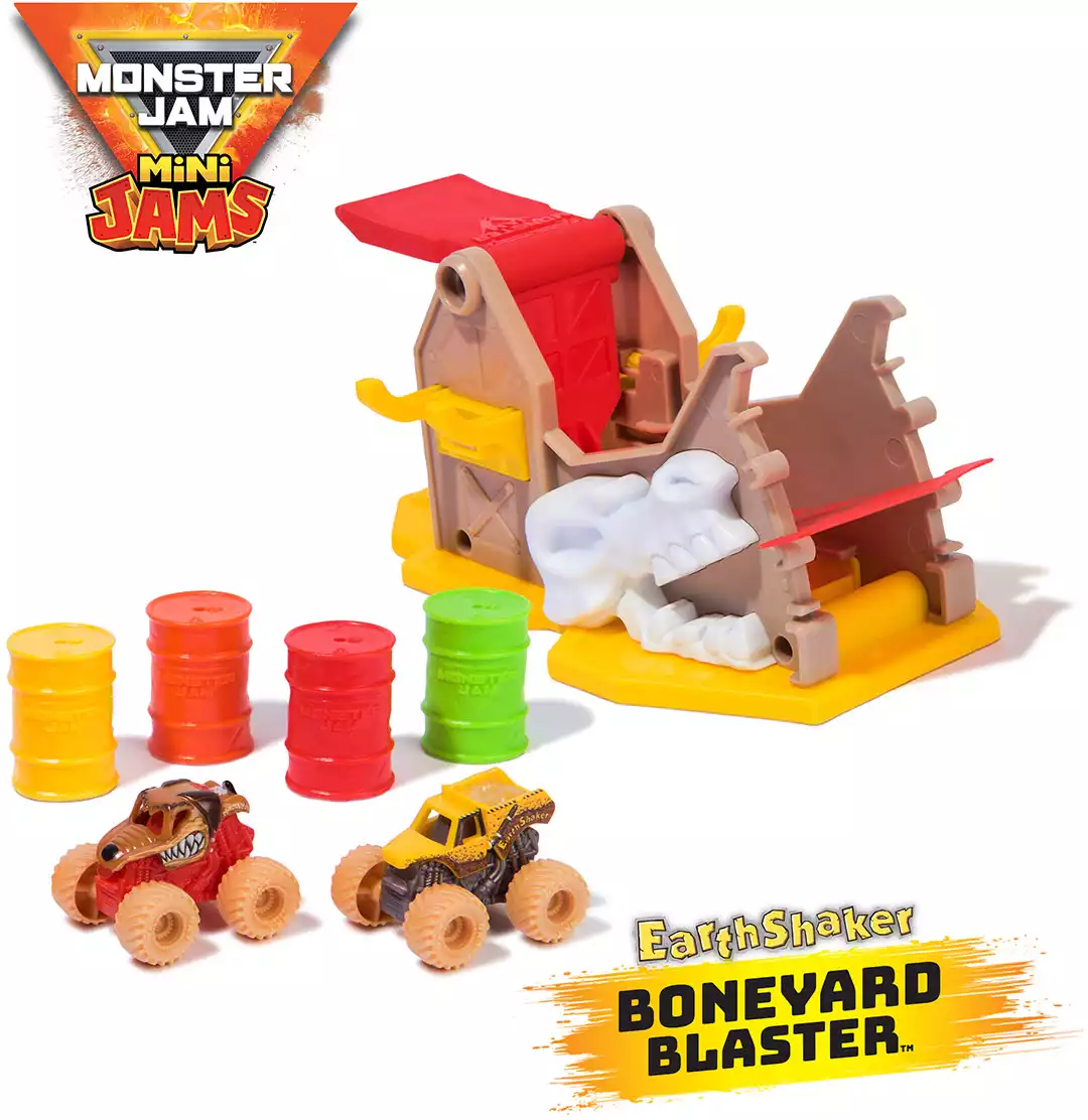 Монстер Джем. Игровой набор лаунчер, 2 машинки 1:87. Monster Jam 43706