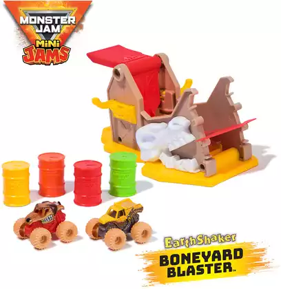 Монстер Джем. Игровой набор лаунчер, 2 машинки 1:87. Monster Jam 43706