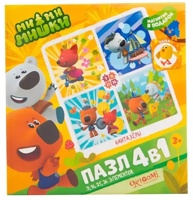 Пазл 9-16-25-36 эл. МиМиМишки Фантазеры. 03516 Origami