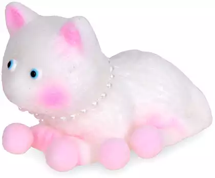 Игрушка антистресс Таба сквиш Кошка белая 7 см 058D-6343D