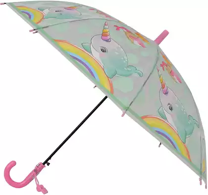 Зонтик голубой с единорогами YS-66
