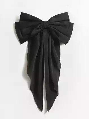 Бант 1 шт черный на заколке 23*39,5 см 058D-6395D KEANU