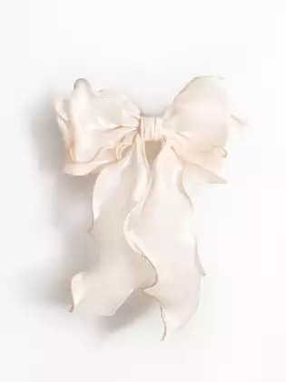 Бант 1 шт беж на заколке 13,5*21 см 058D-6396D KEANU