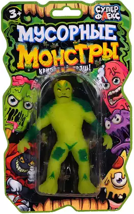 Игрушка тянучка JD0462-R1 Супер Флекс, Мусорные монстры
