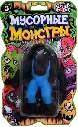 Игрушка тянучка JD0462-R4 Супер Флекс, Мусорные монстры