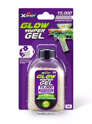 Снаряды для бластера ZURU X-Shot HYPERGEL GLOW IN THE DARK 15000шт. 36785