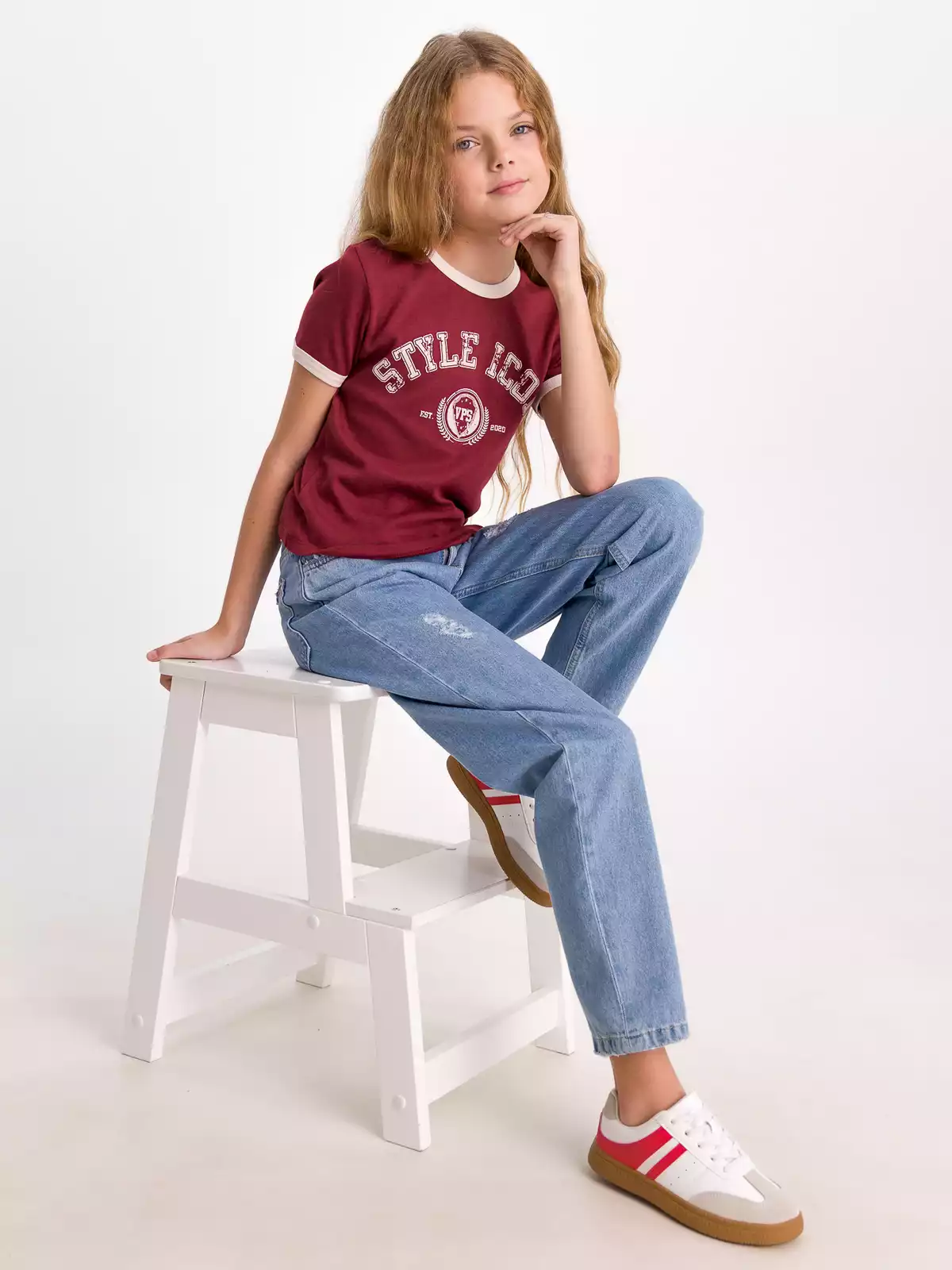 Джинсы с прорезями Vulpes