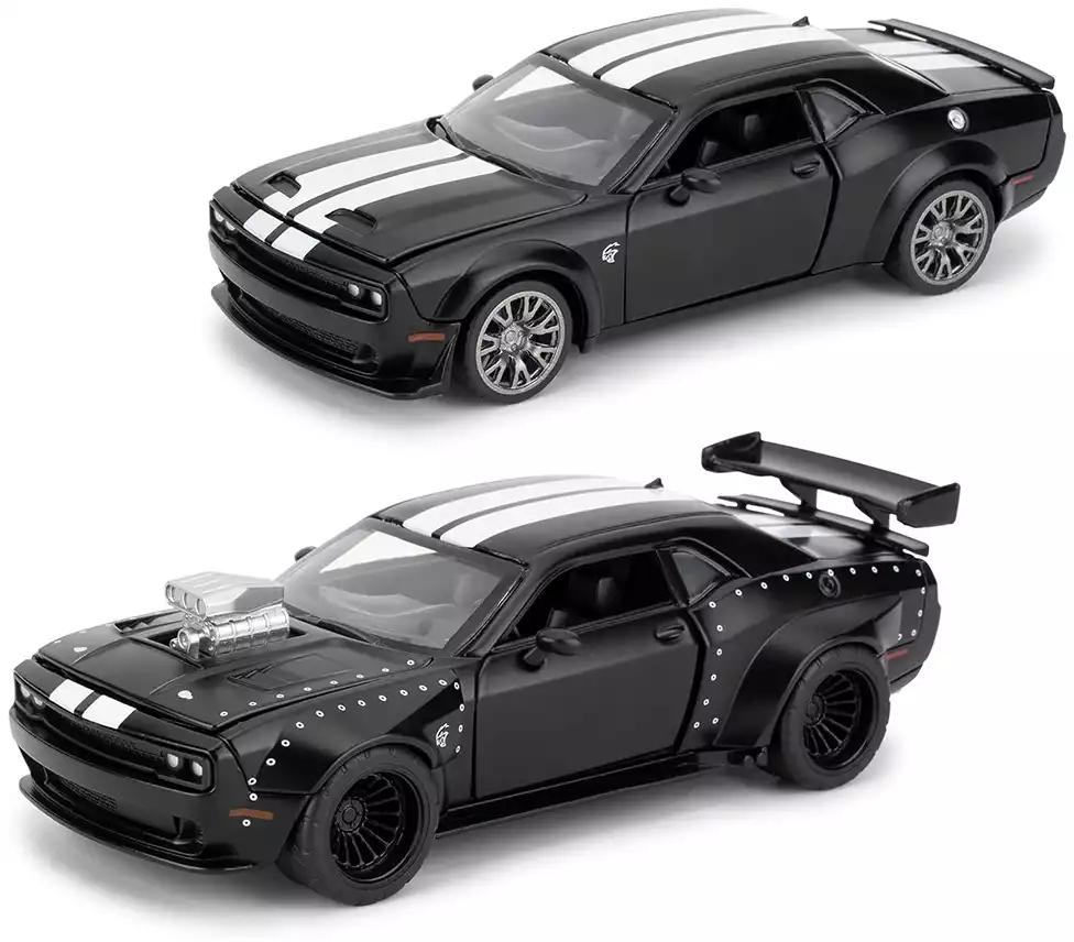 Модель машины 1:36 (14см) Dodge Challenger SRT Jailbreak 2022 (Cборка) открываются двери 68733