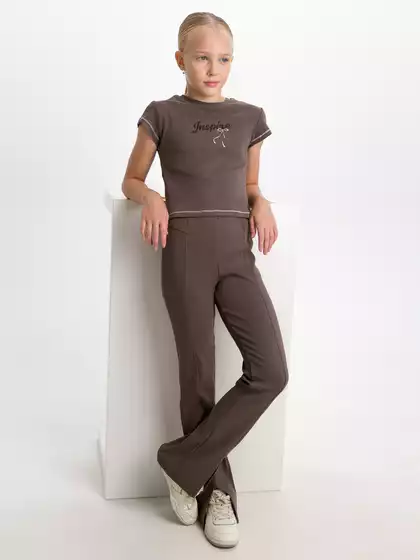 Расклешённые леггинсы в рубчик Vulpes