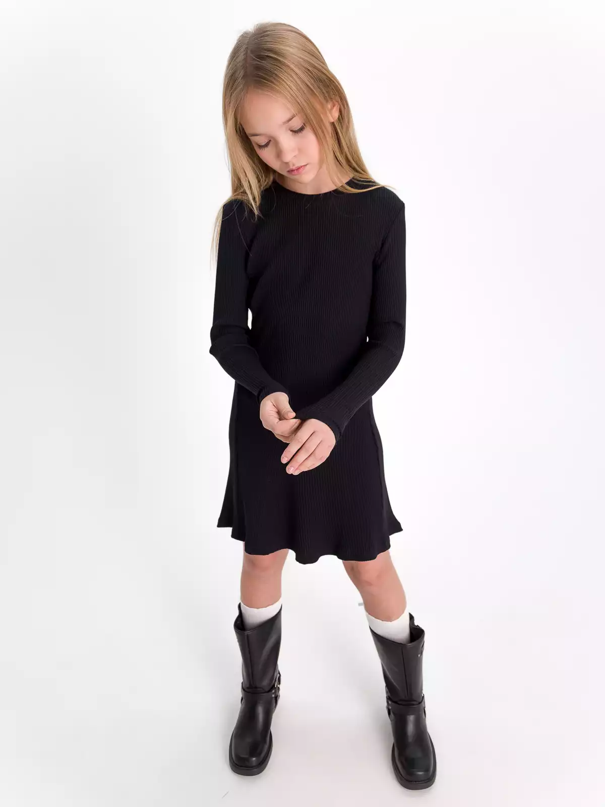 Трикотажное платье в рубчик Vulpes