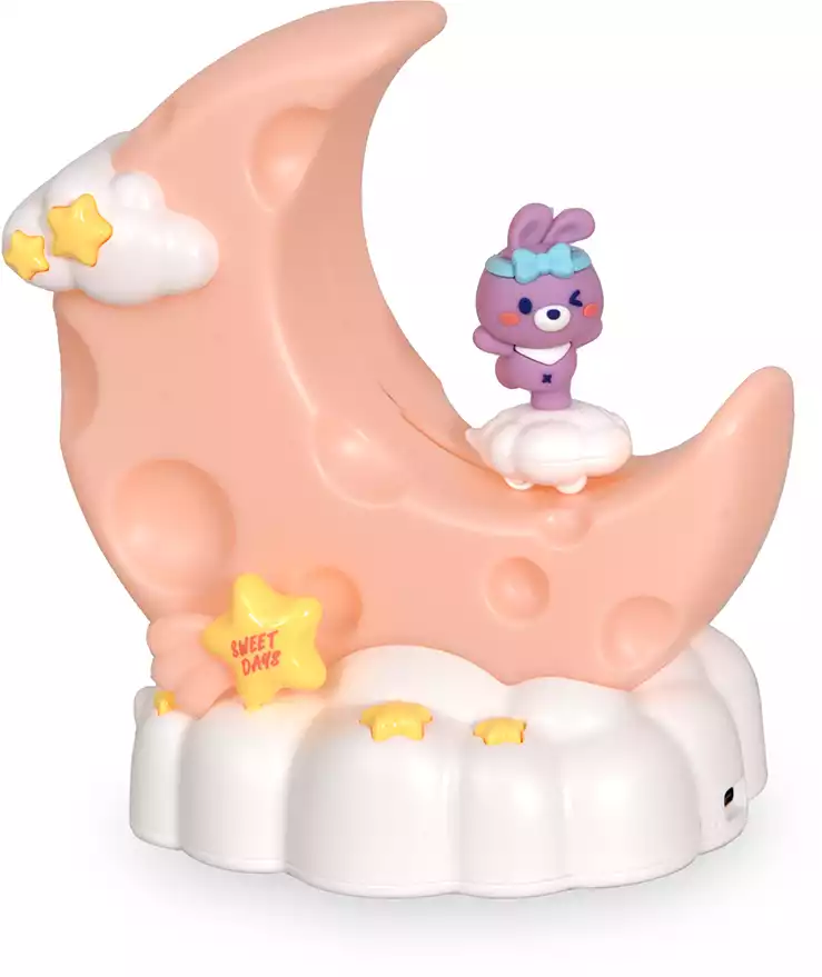 Ночник Лунный свет зайка FanVU396/GL318 роз.