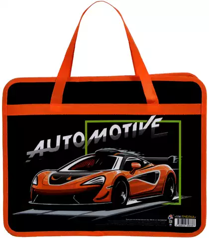 Папка А4 с ручками AUTOMOTIVE пластик широкая ПМ-А4-251