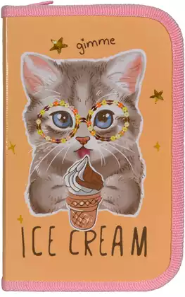 Пенал односекционный большой с откидной планкой 190х115х30мм ICE CREAM ПО-04
