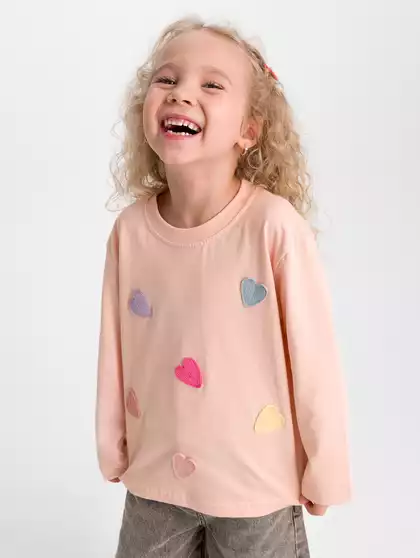 Лонгслив Vulpes с нашивными сердцами