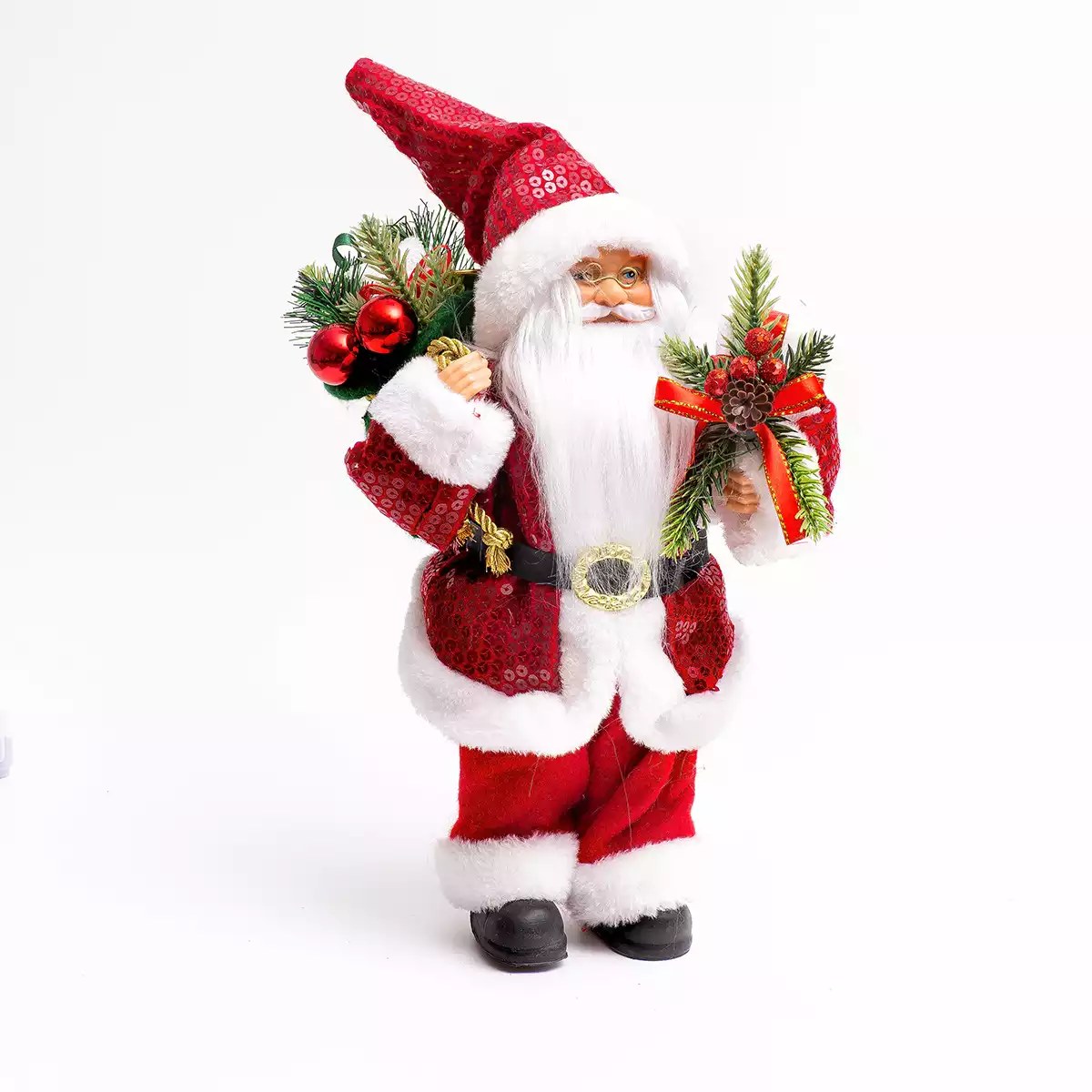 Новогодняя фигура Санта-Клаус 30 см в красном TM-2287I
