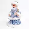 Снегурочка 40 см в голубом Русская мелодия 058D-6519D