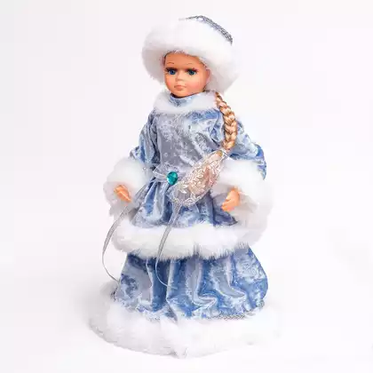 Снегурочка 40 см в голубом Русская мелодия 058D-6519D