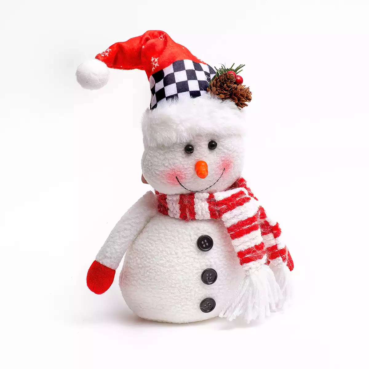Новогодняя фигура 28 см Снеговик в шарфике 058D-6526D