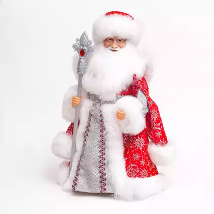 Дед Мороз 50 см в красном Русская мелодия 058D-6521D