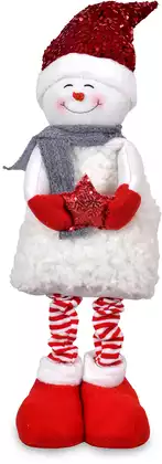 Новогодняя фигурка 63-90 см Снеговик с сердечком 058D-6531D